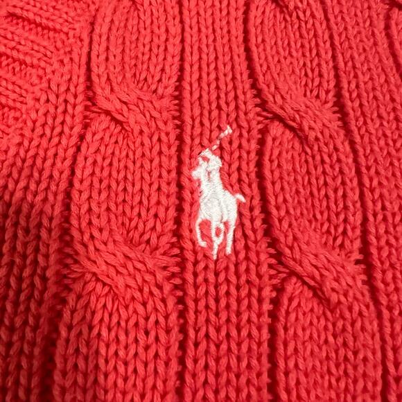 Ralph Lauren Women's V-Neck Sweater in Coral - Picture 2 of 5